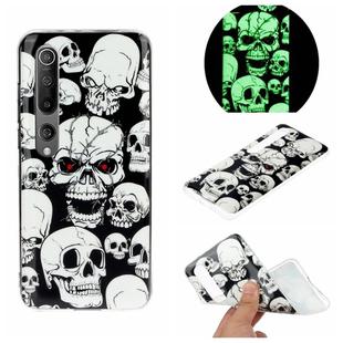 For Xiaomi Mi 10 Luminous TPU Mobile Phone Protective Case(Ghost Head)