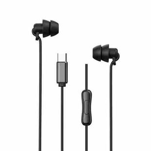WEKOME YB02 SHQ Series In-Ear Sleep Wired Earphone, Plug Type:Type-C(Black)