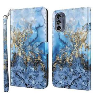 For Motorola Moto G62 3D Painting Pattern TPU + PU Leather Phone Case(Milky Way)