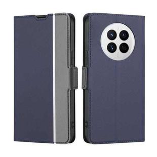 For Huawei Mate 50 Twill Texture Side Buckle Leather Phone Case(Blue)