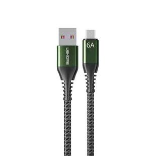 WEKOME WDC-169M Raython Series 6A USB to Micro USB Fast Charge Data Cable Length: 1m(Black)