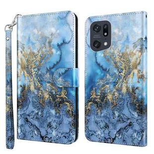 For OPPO Find X5 Pro 3D Painting Pattern TPU + PU Leather Phone Case(Milky Way)
