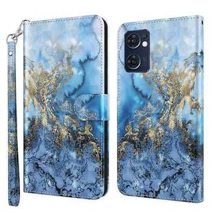 For OPPO Reno7 5G/Find X5 Lite 3D Painting Pattern TPU + PU Leather Phone Case(Milky Way)