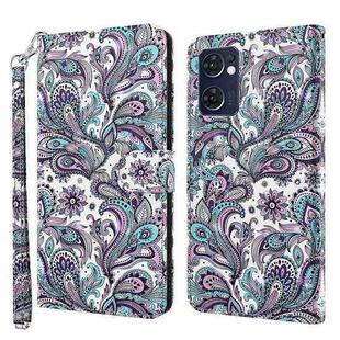 For OPPO Reno7 5G/Find X5 Lite 3D Painting Pattern TPU + PU Leather Phone Case(Swirl Pattern)