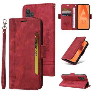 For Samsung Galaxy A32 5G BETOPNICE Dual-side Buckle Leather Phone Case(Red)