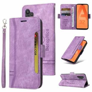 For Samsung Galaxy A32 5G BETOPNICE Dual-side Buckle Leather Phone Case(Purple)