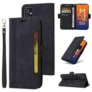 For Samsung Galaxy M52 5G BETOPNICE Dual-side Buckle Leather Phone Case(Black)