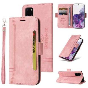 For Samsung Galaxy S20+ BETOPNICE Dual-side Buckle Leather Phone Case(Pink)