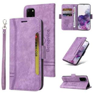 For Samsung Galaxy S20+ BETOPNICE Dual-side Buckle Leather Phone Case(Purple)