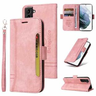 For Samsung Galaxy S21+ 5G BETOPNICE Dual-side Buckle Leather Phone Case(Pink)