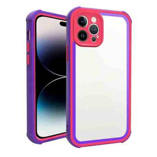 For iPhone 14 Pro Max Acrylic + TPU Shockproof Phone Case(Blue Purple + Rose Red)