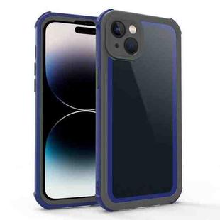 For iPhone 14 Plus Acrylic + TPU Shockproof Phone Case(Sapphire Blue + Dark Grey)