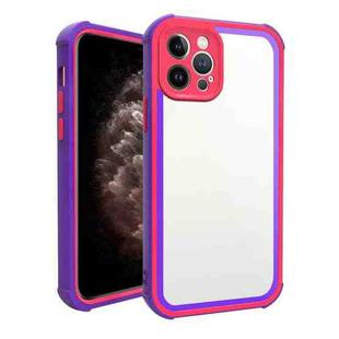 For iPhone 11 Pro Max Acrylic + TPU Shockproof Phone Case(Blue Purple + Rose Red)