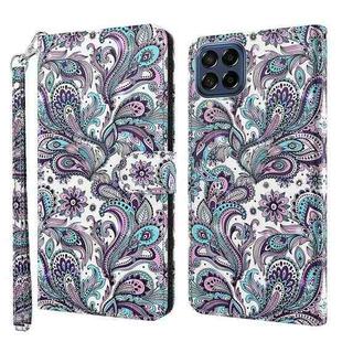 For Samsung Galaxy M33 3D Painting Pattern TPU + PU Leather Phone Case(Swirl Pattern)
