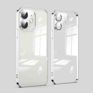 For iPhone 12 Dustproof Glass Lens Protection Electroplating Phone Case(Silver)
