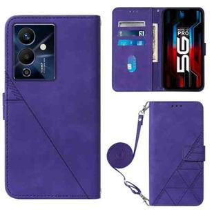 For Infinix Note 12 Pro 5G Crossbody 3D Embossed Flip Leather Phone Case(Purple)