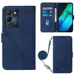 For Infinix Note 12 G96 Crossbody 3D Embossed Flip Leather Phone Case(Blue)