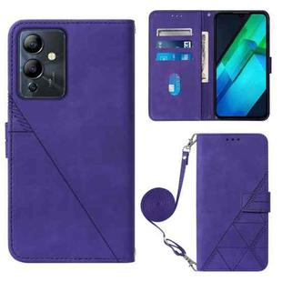For Infinix Note 12i X6819 Crossbody 3D Embossed Flip Leather Phone Case(Purple)