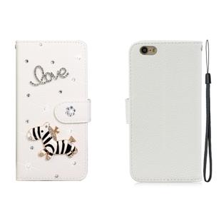 For iPhone 6 / iPhone 6s Horizontal Flip Solid Color Rhinestones Leather Case with Card Slot & Wallet & Holder(Trojan)