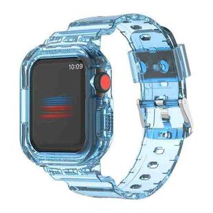 For Apple Watch Ultra 49mm Armor Integrated TPU Watch Band(Transparent Blue)