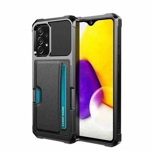 For Samsung Galaxy A33 5G ZM02 Card Slot Holder Phone Case(Black)