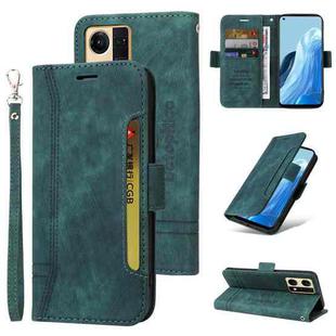 For OPPO Reno7 / F21 Pro BETOPNICE Dual-side Buckle Leather Phone Case(Green)