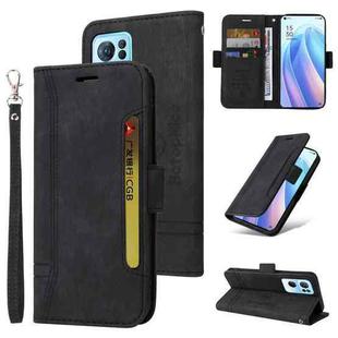 For OPPO Reno 7 Pro 5G BETOPNICE Dual-side Buckle Leather Phone Case(Black)