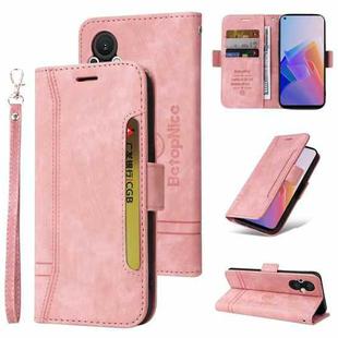 For OPPO Reno 7Z 5G BETOPNICE Dual-side Buckle Leather Phone Case(Pink)