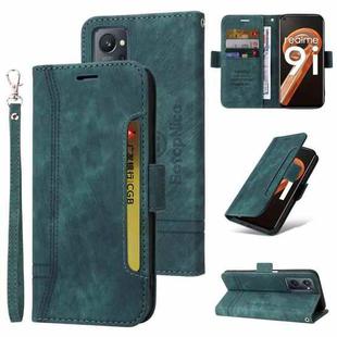 For Realme 9i / A96 4G / A76 4G / A36 4G BETOPNICE Dual-side Buckle Leather Phone Case(Green)