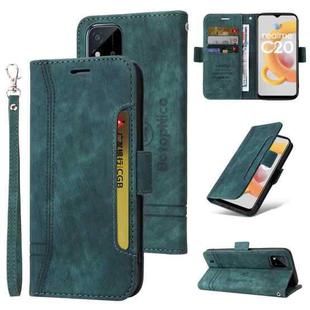 For Realme C20 / C11 2021 BETOPNICE Dual-side Buckle Leather Phone Case(Green)