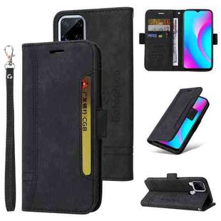 For Realme C15 BETOPNICE Dual-side Buckle Leather Phone Case(Black)