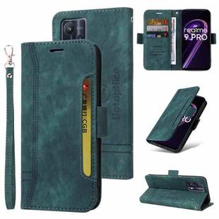 For Realme 9 Pro BETOPNICE Dual-side Buckle Leather Phone Case(Green)