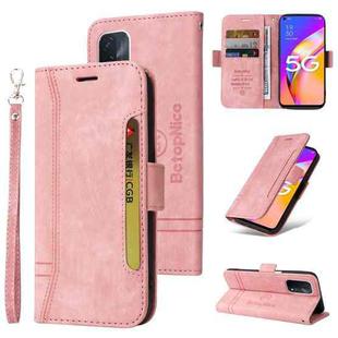 For OPPO A93 5G CN Version BETOPNICE Dual-side Buckle Leather Phone Case(Pink)