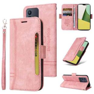 For vivo S12 BETOPNICE Dual-side Buckle Leather Phone Case(Pink)