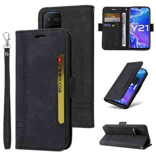 For vivo Y21 2021 BETOPNICE Dual-side Buckle Leather Phone Case(Black)