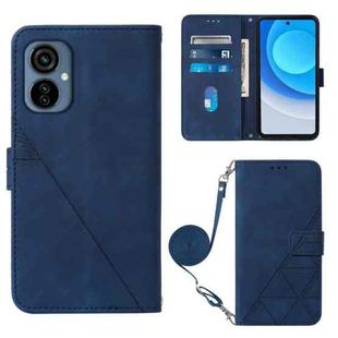 For Tecno Camon 19 Neo Crossbody 3D Embossed Flip Leather Phone Case(Blue)