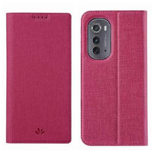 For Motorola Edge 2022 ViLi DMX Series TPU + PU Shockproof Leather Phone Case(Rose Red)