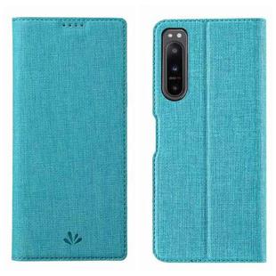 For Sony Xperia 5 IV ViLi DMX Series TPU + PU Shockproof Leather Phone Case(Blue)