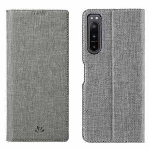 For Sony Xperia 5 IV ViLi DMX Series TPU + PU Shockproof Leather Phone Case(Grey)
