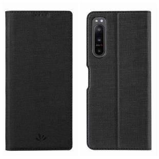 For Sony Xperia 5 IV ViLi DMX Series TPU + PU Shockproof Leather Phone Case(Black)