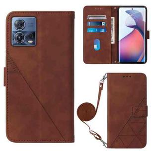 For Motorola Moto S30 Pro 5G Crossbody 3D Embossed Flip Leather Phone Case(Brown)