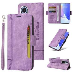 For Huawei nova 9 BETOPNICE Dual-side Buckle Leather Phone Case(Purple)