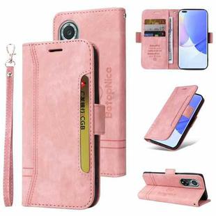 For Huawei nova 9 Pro BETOPNICE Dual-side Buckle Leather Phone Case(Pink)