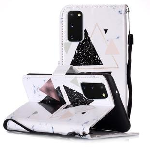 For Galaxy A51 Painted Pattern Horizontal Flip Leather Case with Holder & Card Slots & Wallet(Triangle Marble)