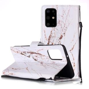 For Galaxy S20+ Painted Pattern Horizontal Flip Leather Case with Holder & Card Slots & Wallet(White Broken Stone)
