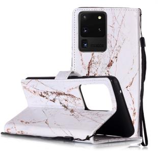For Galaxy S20 Ultra Painted Pattern Horizontal Flip Leather Case with Holder & Card Slots & Wallet(White Broken Stone)