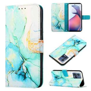 For Motorola Moto S30 Pro 5G PT003 Marble Pattern Flip Leather Phone Case(Green)