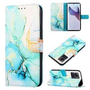 For Motorola Moto X30 Pro 5G PT003 Marble Pattern Flip Leather Phone Case(Green)