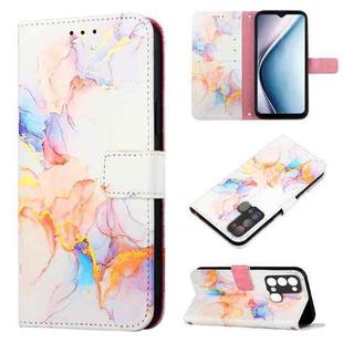 For Itel P38 / S17 / Vision3 PT003 Marble Pattern Flip Leather Phone Case(Marble White)