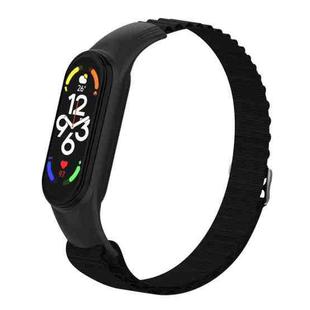 For Xiaomi Mi Band 3 / 4 / 5 / 6 / 7 9-buckle Alpine Loop Adjustable Watch Band(Black)